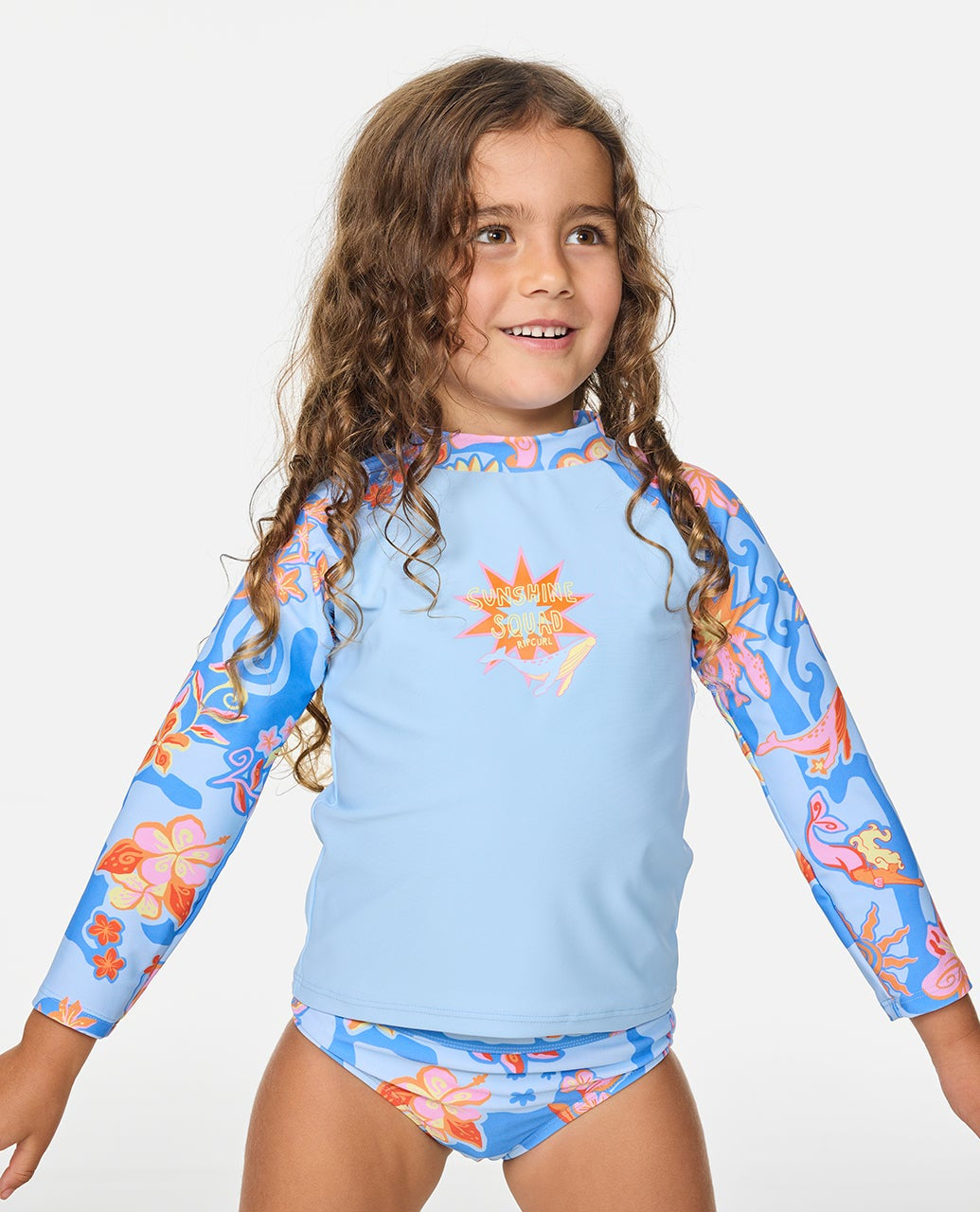 Rip Curl Girls Surf Magic Rashie Set - Sky Blue