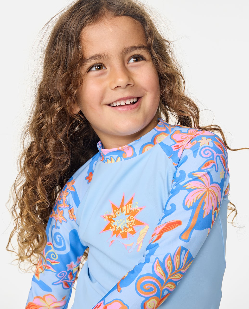 Rip Curl Girls Surf Magic Rashie Set - Sky Blue
