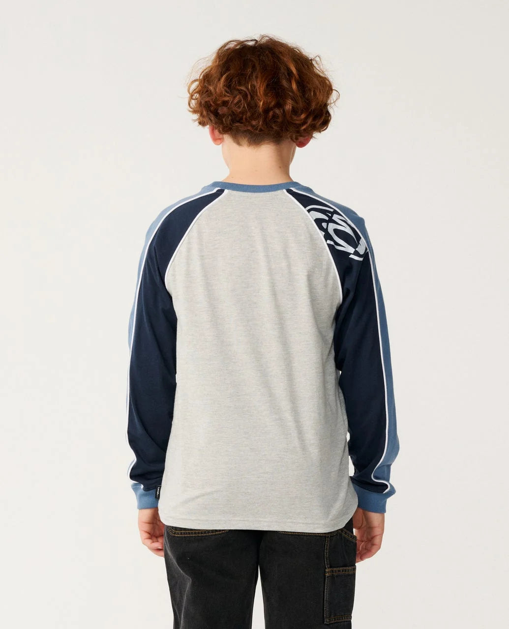 Rip Curl Boys Archive Sandman Panel Long Sleeve Tee - Grey Marle