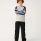 Rip Curl Boys Archive Sandman Panel Long Sleeve Tee - Grey Marle