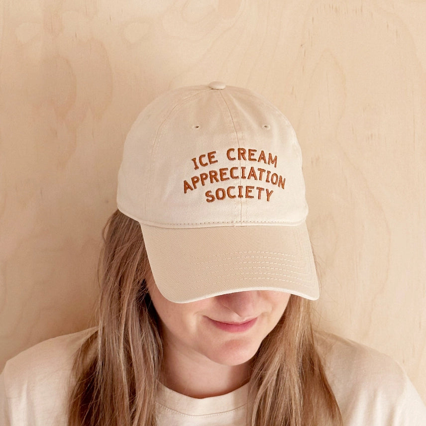 Ice Cream Appreciation Society -Cotton Baseball Cap - Pecan
