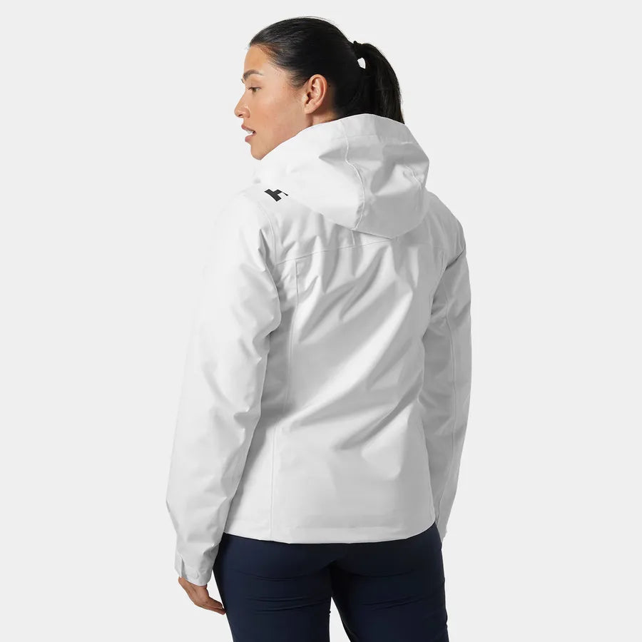 Helly Hansen Womens Crew Hooded Midlayer Sailing Jacket 2.0 - White