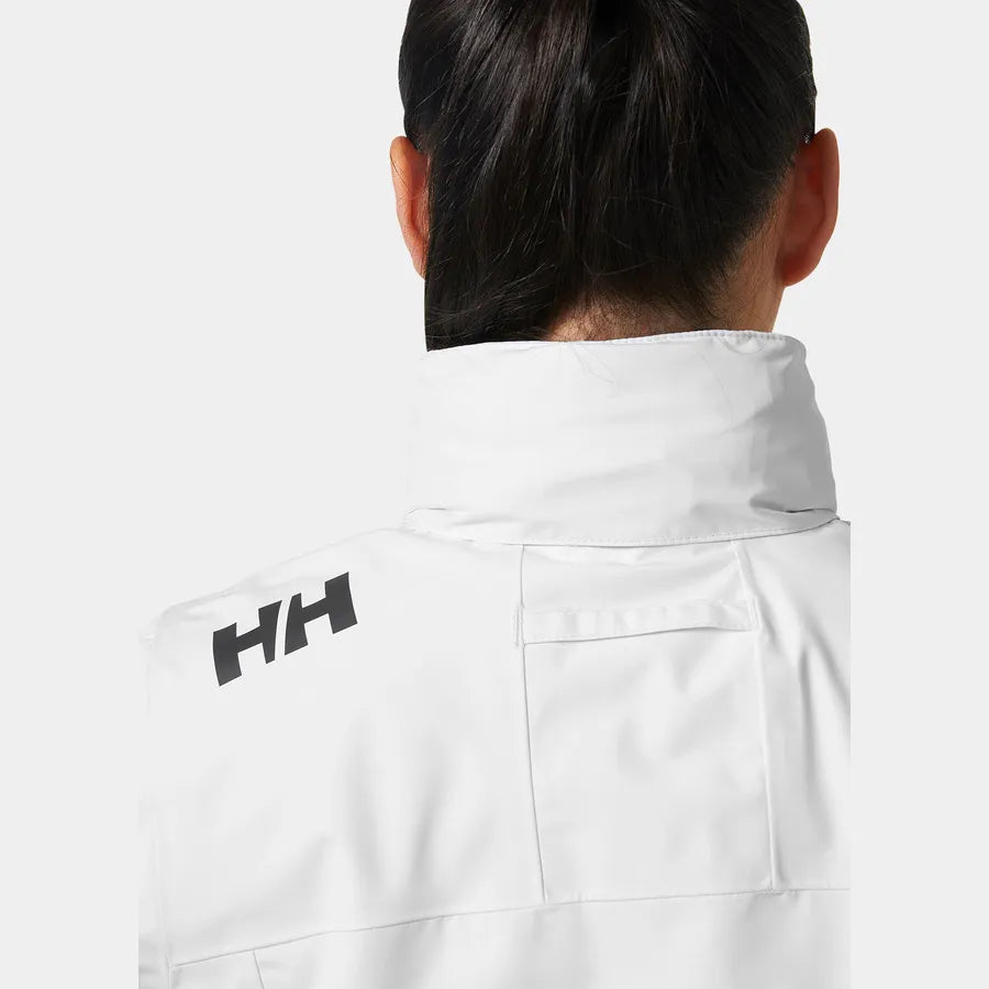 Helly Hansen Womens Crew Hooded Midlayer Sailing Jacket 2.0 - White