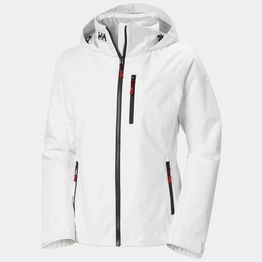 Helly Hansen Womens Crew Hooded Midlayer Sailing Jacket 2.0 - White