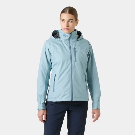 Helly Hansen Womens Crew Hooded Midlayer Sailing Jacket 2.0 - Windy Blue
