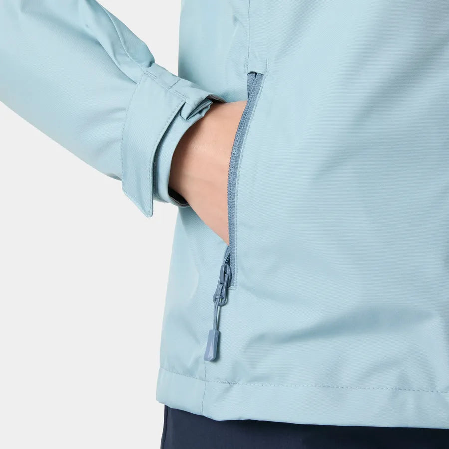 Helly Hansen Womens Crew Hooded Midlayer Sailing Jacket 2.0 - Windy Blue