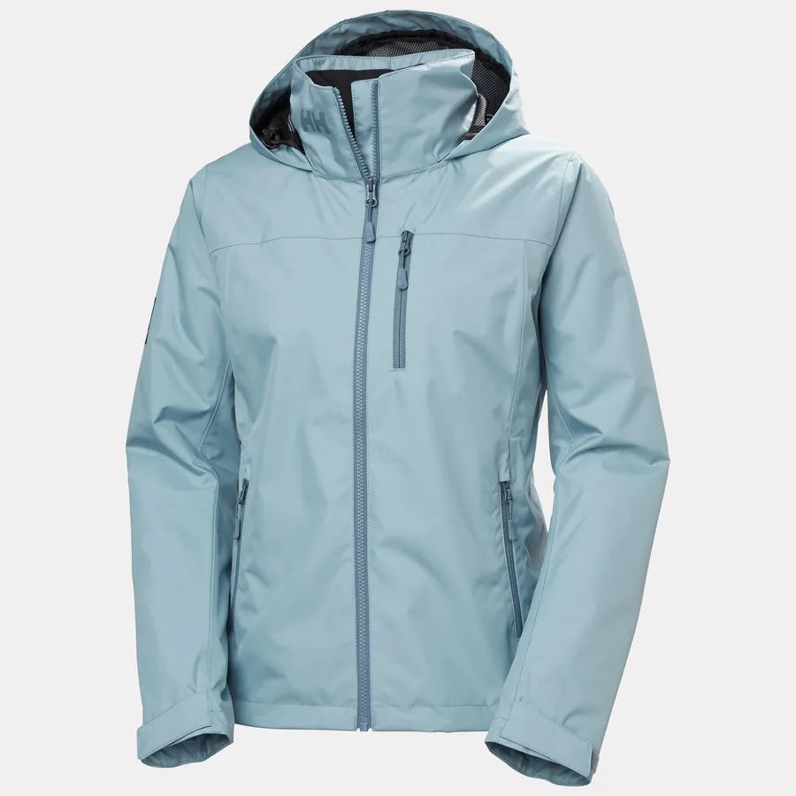 Helly Hansen Womens Crew Hooded Midlayer Sailing Jacket 2.0 - Windy Blue