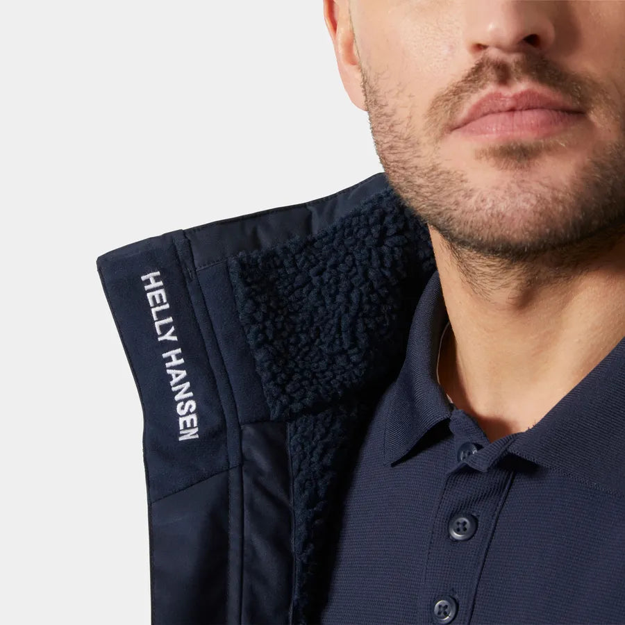 Helly Hansen Crew Hooded Pile Jacket - Dark Blue