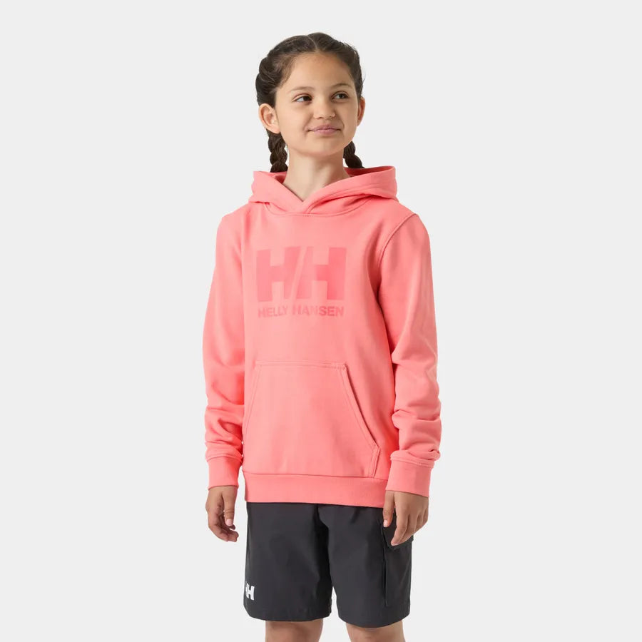 Helly Hansen Jr HH Logo Hoodie - Coral Almond
