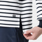 Helly Hansen Womens Capri Sweatshirt - White Navy Stripe
