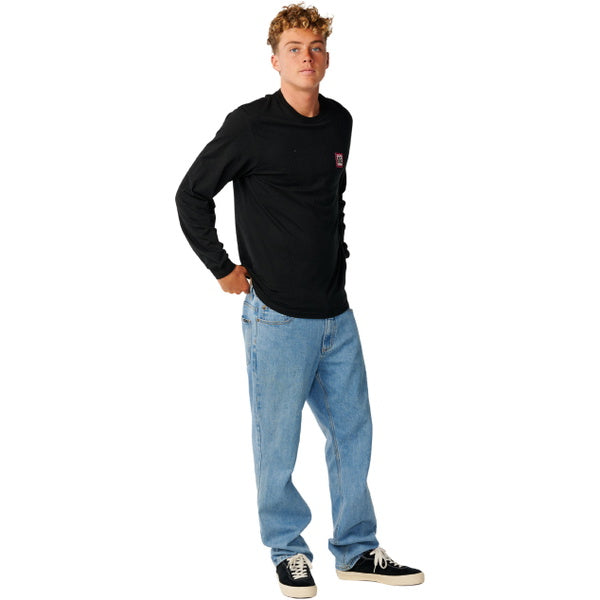 Rip Curl Streamline Badge Long Sleeve Tee - Black