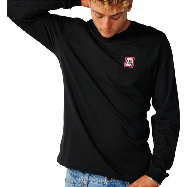 Rip Curl Streamline Badge Long Sleeve Tee - Black