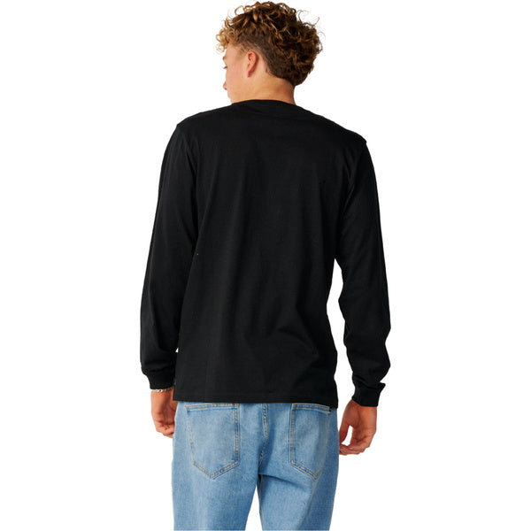 Rip Curl Streamline Badge Long Sleeve Tee - Black