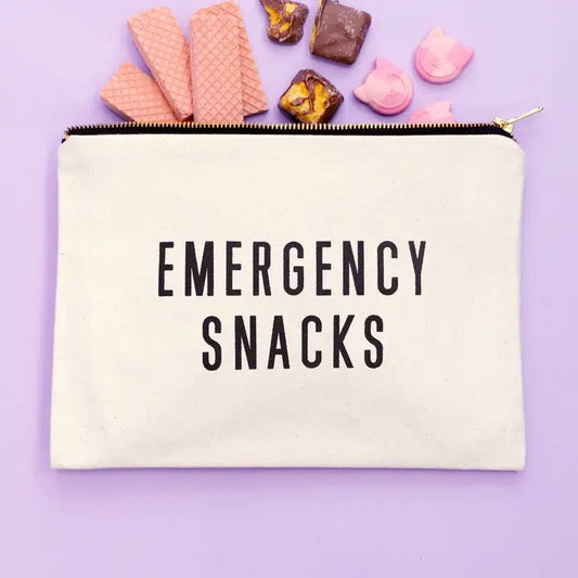 Emergency Snacks - Large Canvas Pouch
