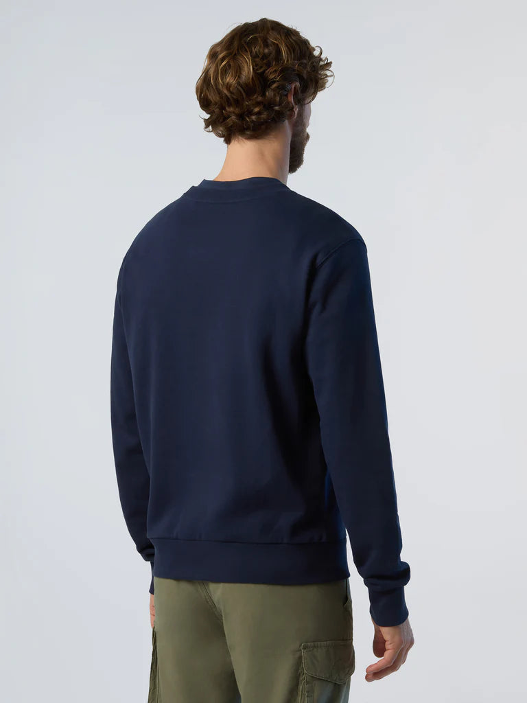 North Sails Crewneck Sweatshirt with Logo - Navy Blue