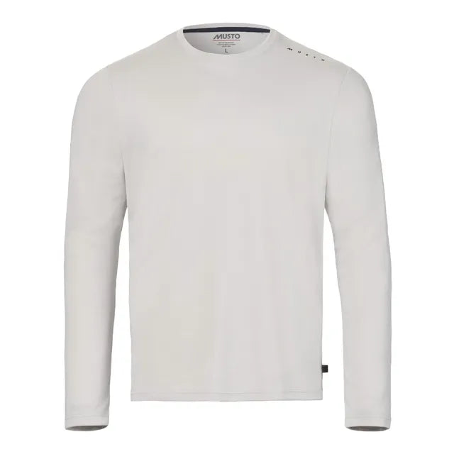 Musto Mens Evo Crew Sunblock Long Sleeve Tee - Platinum