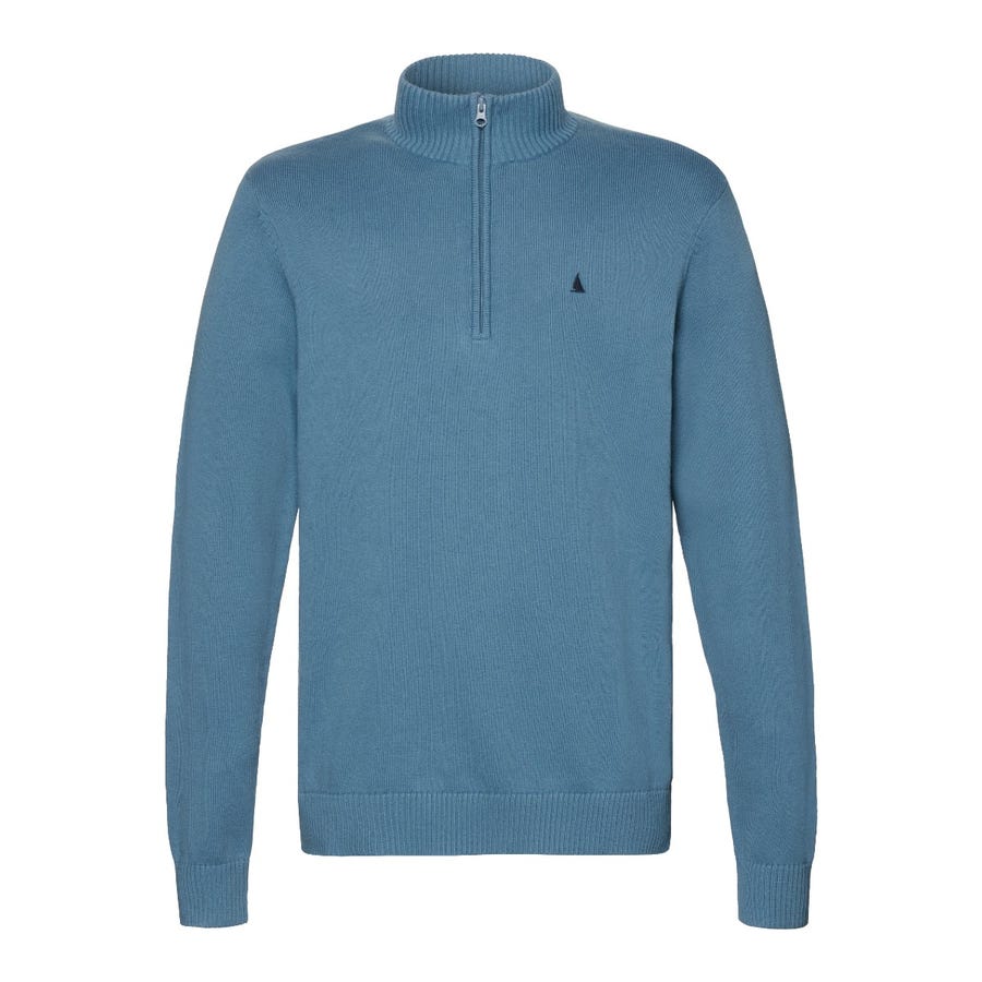 Musto Mens Original 1/4 Zip Neck Knit - Storm Cloud