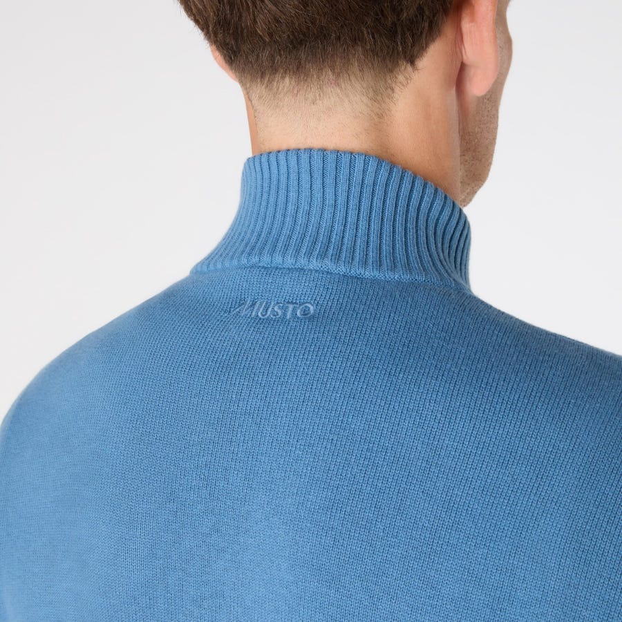 Musto Mens Original 1/4 Zip Neck Knit - Storm Cloud