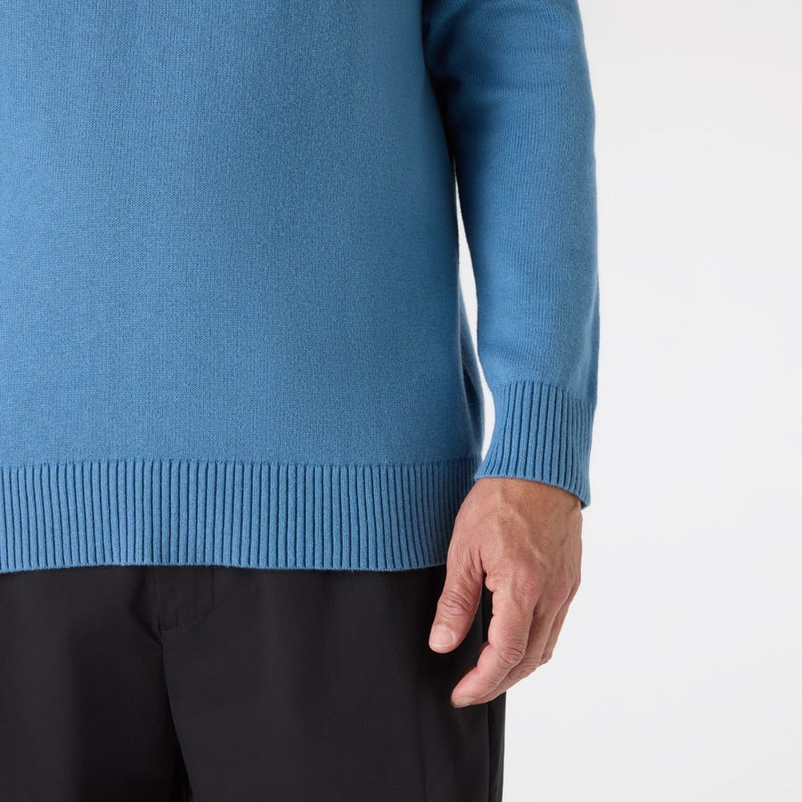 Musto Mens Original 1/4 Zip Neck Knit - Storm Cloud