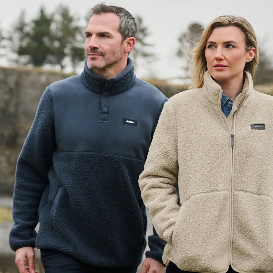 Musto Mens Cove Deep Pile Fleece - Alpine Frost