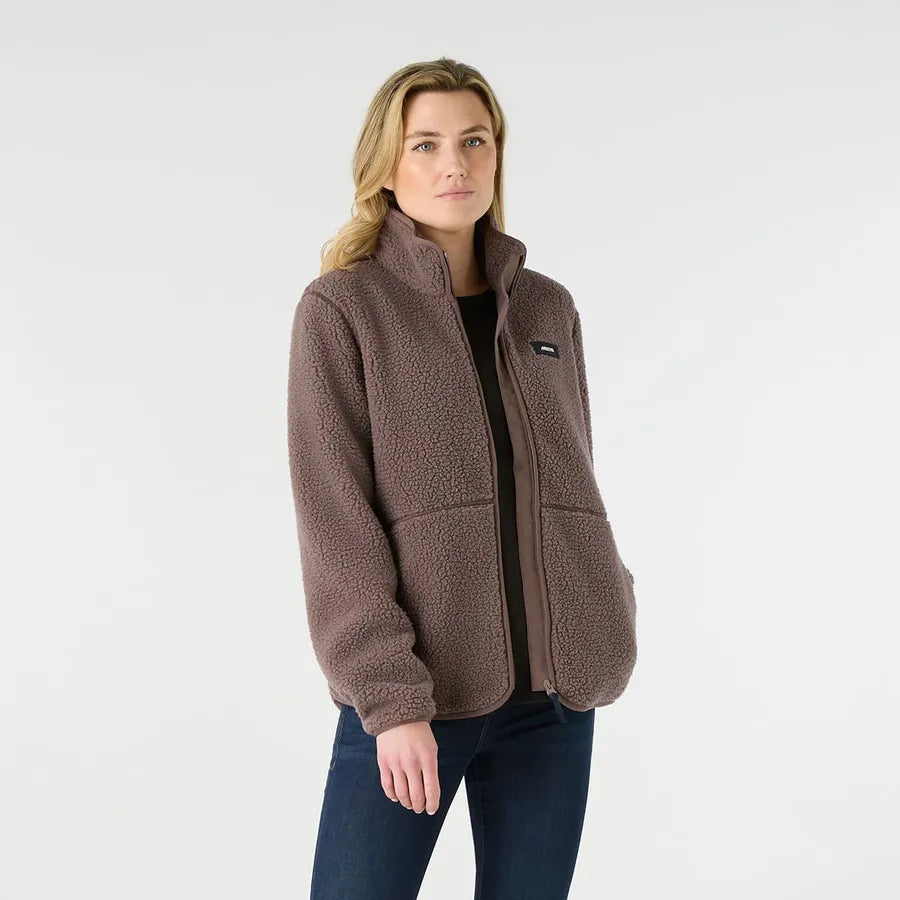 Musto Womens Cove Deep Pile Fleece Jacket - Plum Truffle