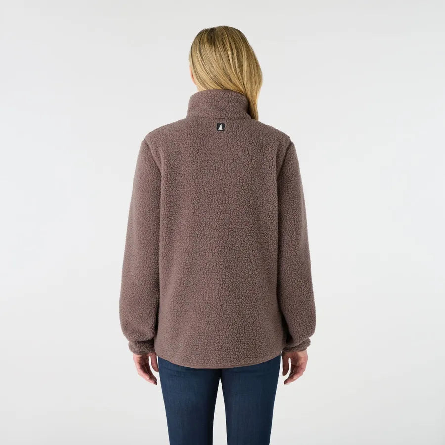 Musto Womens Cove Deep Pile Fleece Jacket - Plum Truffle