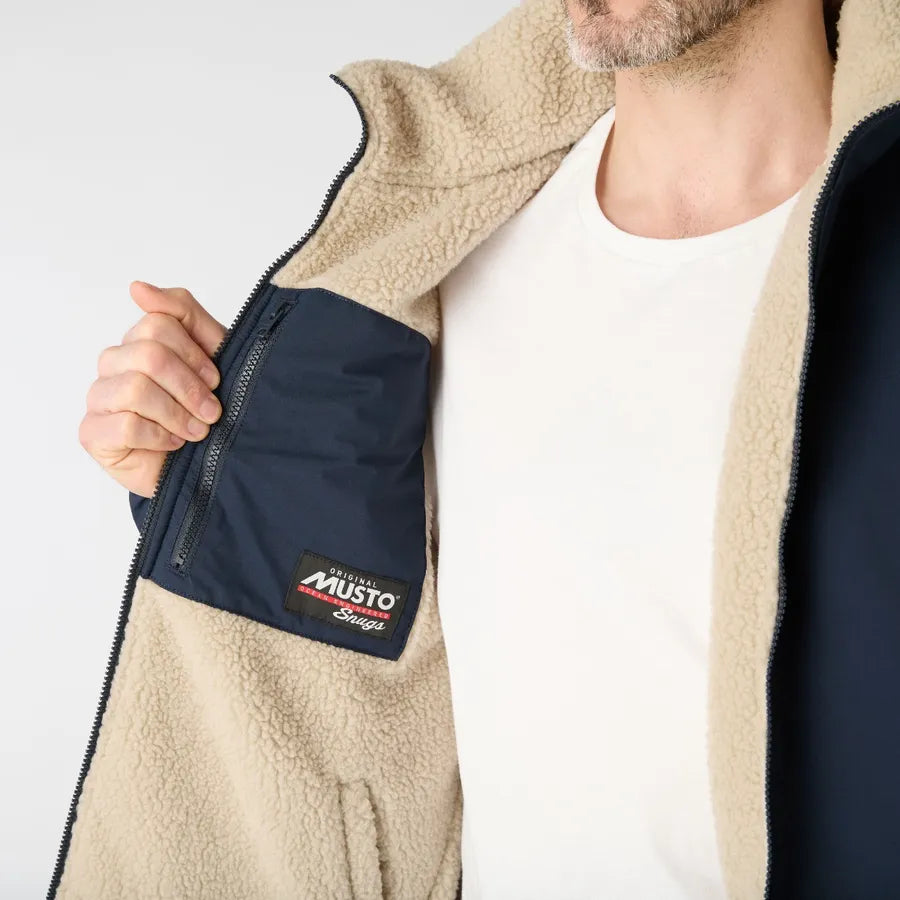 Musto Snug Reversible Pile Jacket - Navy