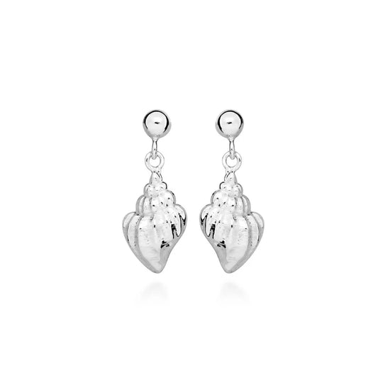 Harbour Silver Conch Shell Design Drops