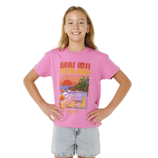 Rip Curl Girls Hayley O Relaxed Tee - Super Pink