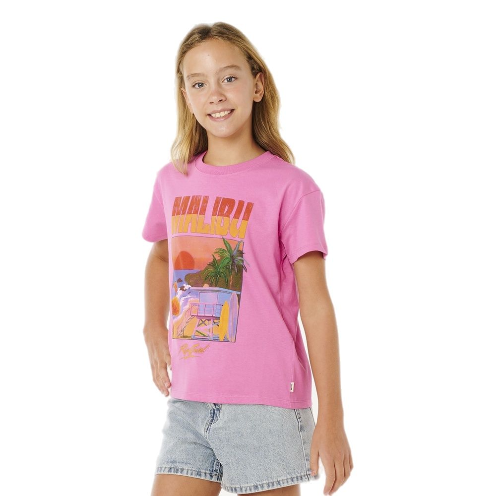 Rip Curl Girls Hayley O Relaxed Tee - Super Pink