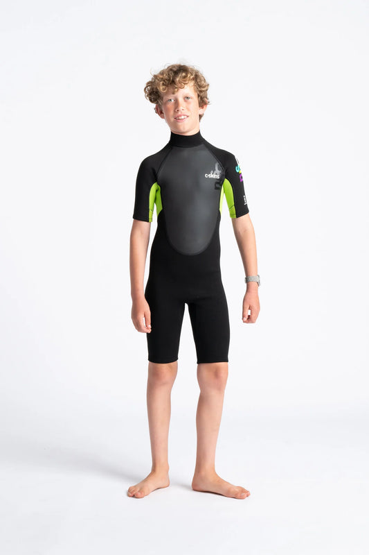 C-Skins Element 3:2 Junior Unisex Shorti - Black / Lime