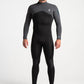 C-Skins Session 3:2 Mens GBS Back Zip Steamer - Black/Charcoal Diamond/Black Diamond