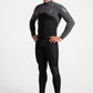 C-Skins Session 3:2 Mens GBS Back Zip Steamer - Black/Charcoal Diamond/Black Diamond