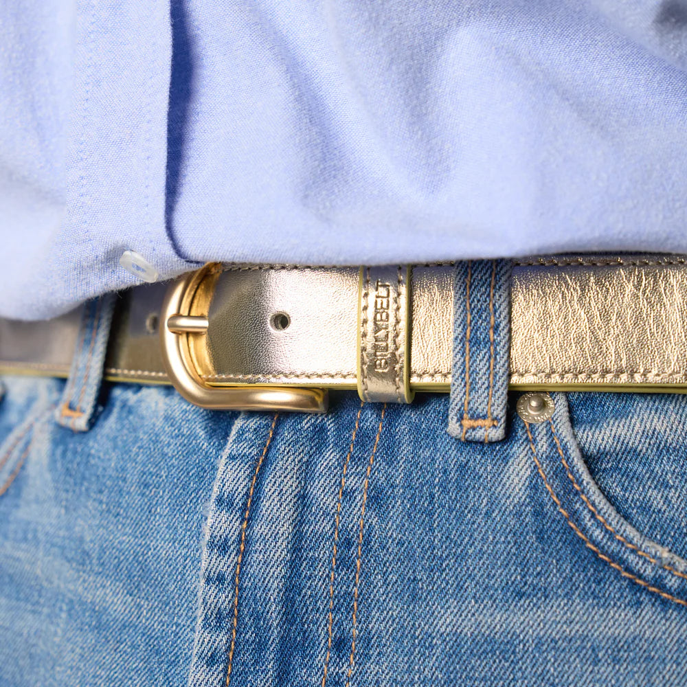 Billy Belt Leather Belt - Gold