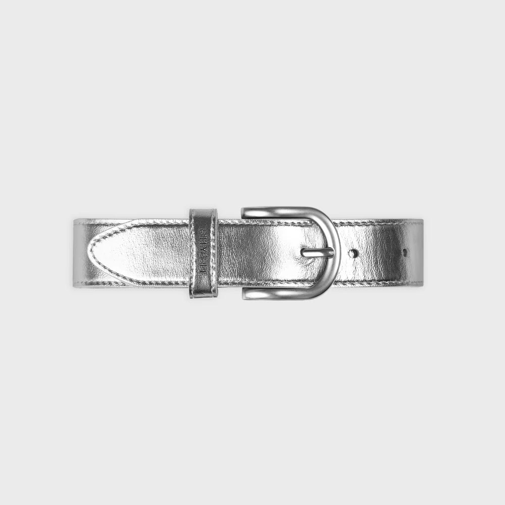 Billy Belt Leather Belt - Silver