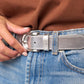 Billy Belt Leather Belt - Silver