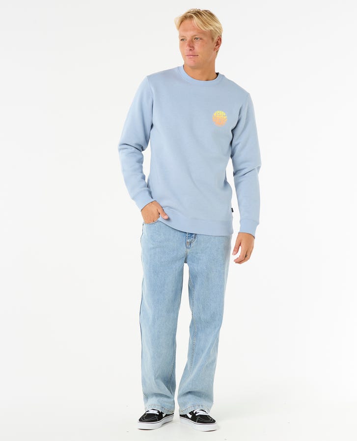 Rip Curl Wetsuit Icon Crew Fleece - Ice Blue