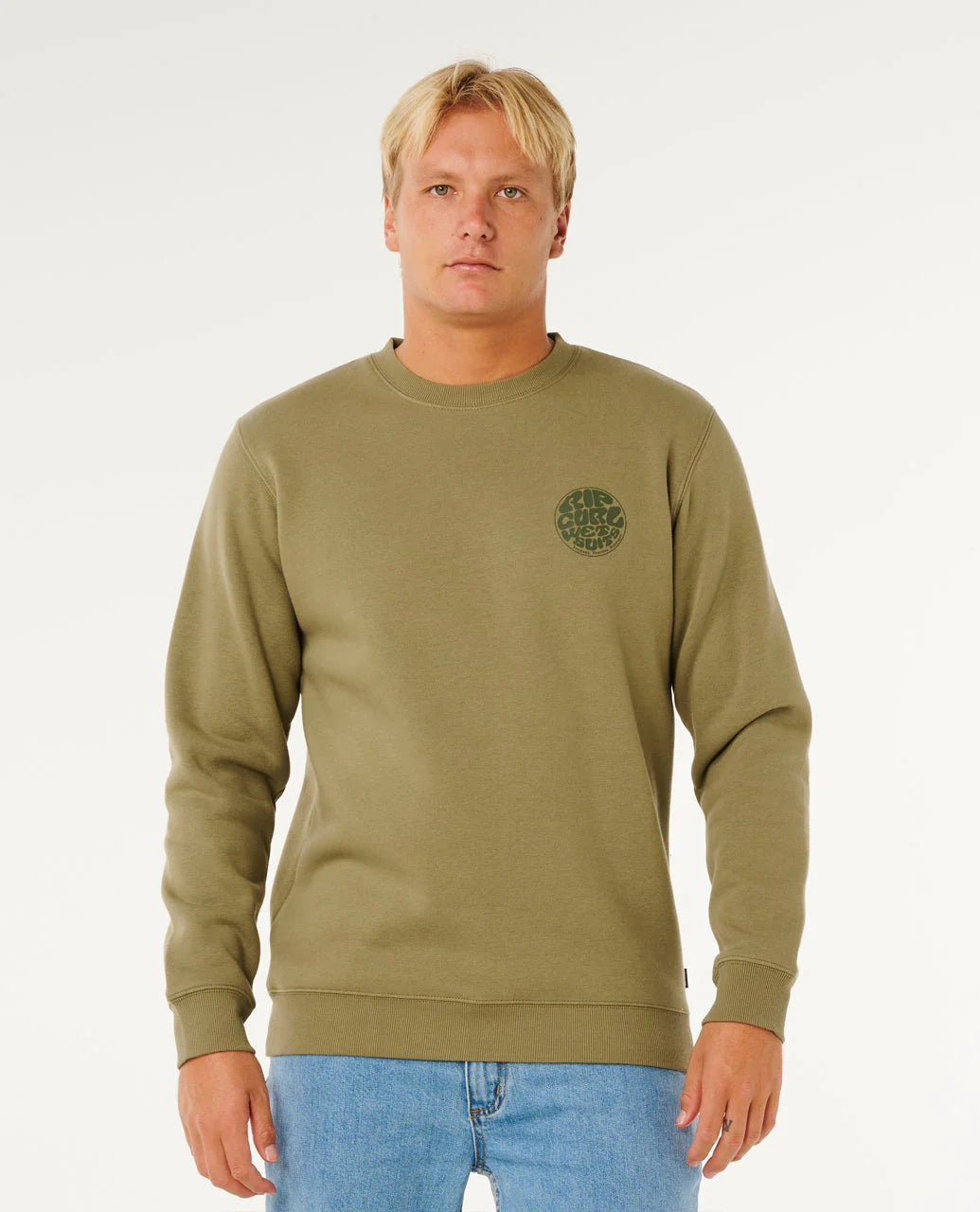 Rip Curl Wettie Icon Crew - Surplus Green