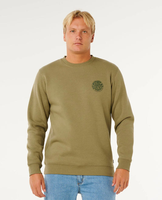 Rip Curl Wettie Icon Crew - Surplus Green