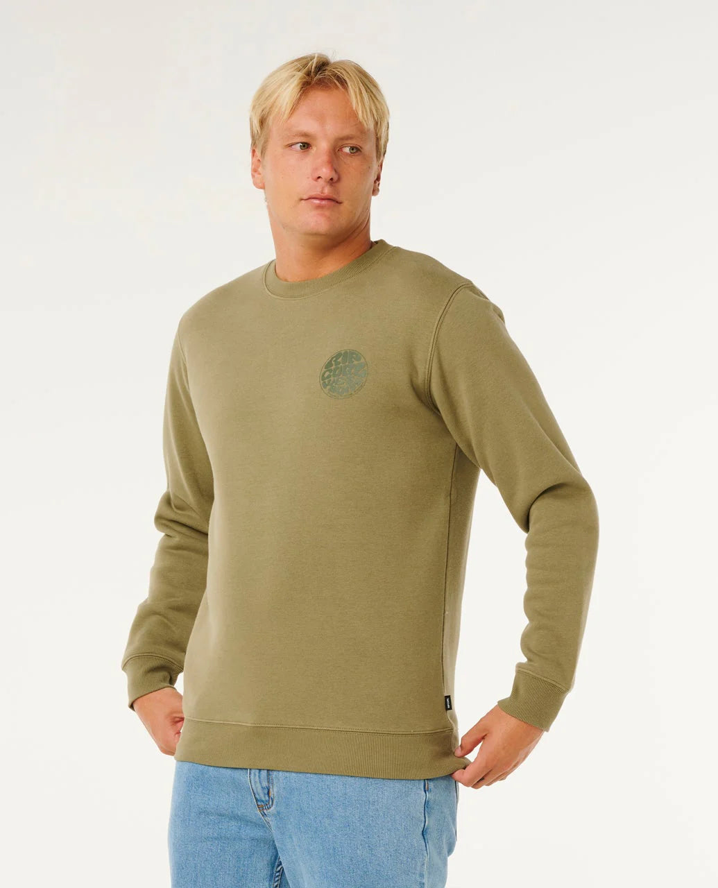 Rip Curl Wettie Icon Crew - Surplus Green