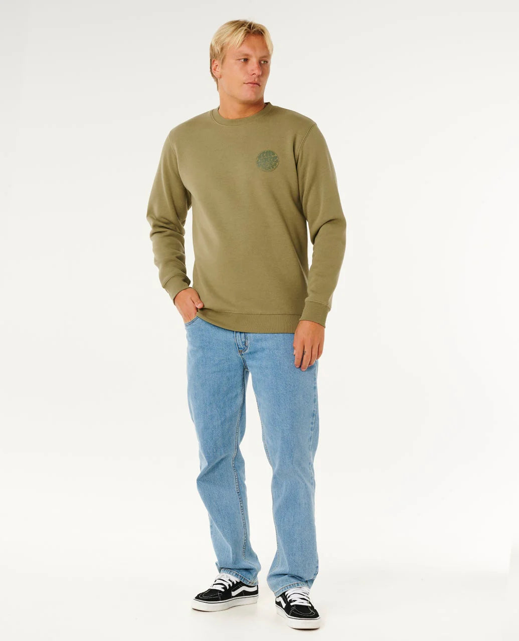 Rip Curl Wettie Icon Crew - Surplus Green