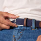 Billy Belt Elastic Woven Belt - Navy