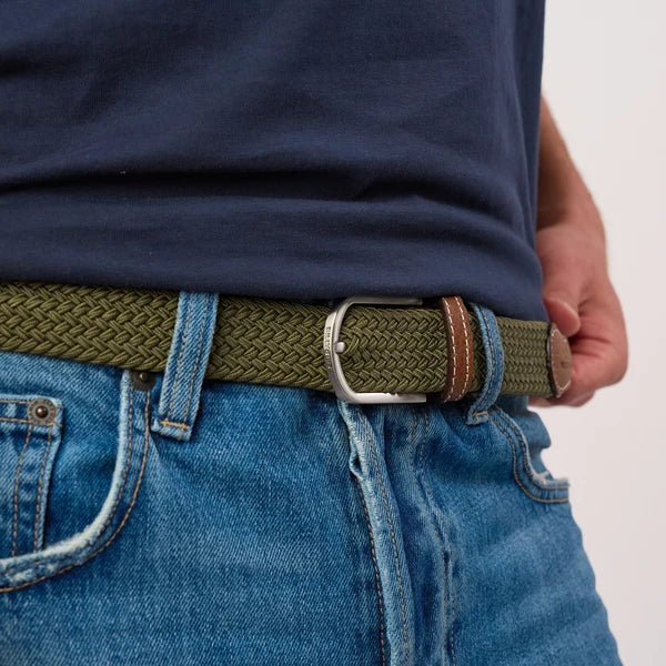 Billy Belt Woven Belt - Green Army