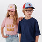 Billy Belt Kids Cotton Trucker Cap - Blue & Red