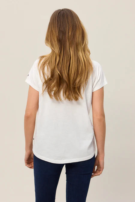 Red Green Charlotte Tee - White