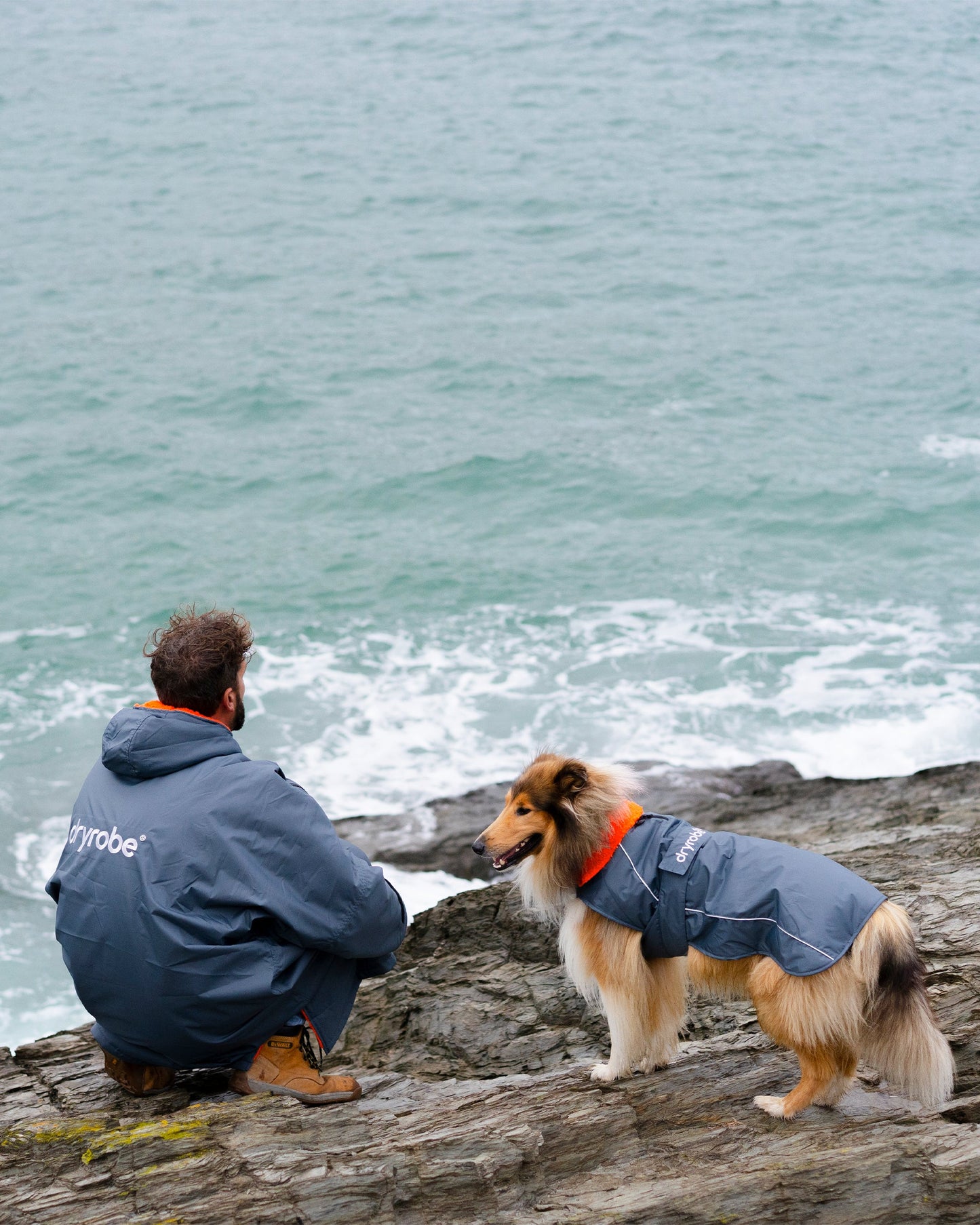 Dryrobe Dog - Dark Grey/Orange