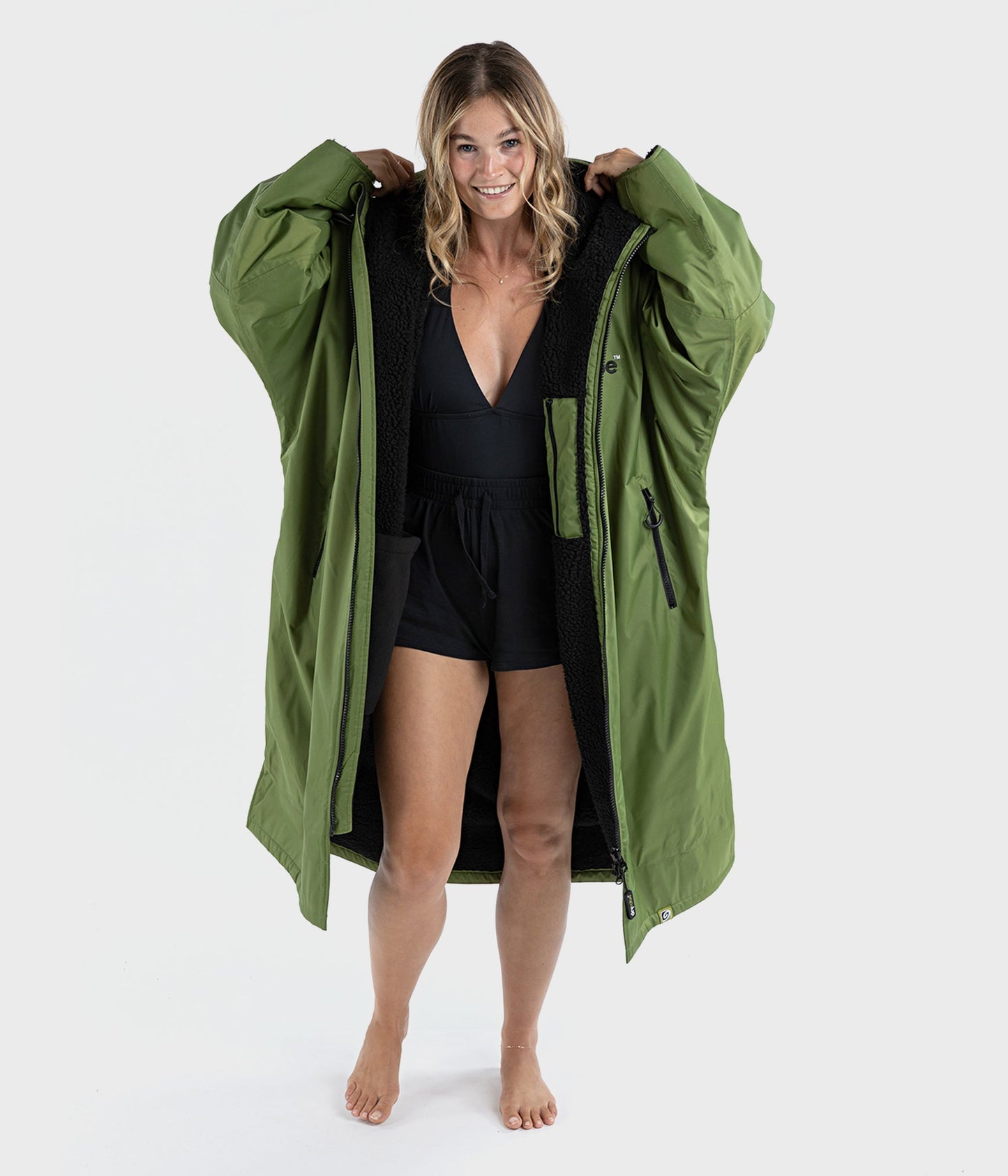 Dryrobe Advance Long Sleeve - Dark Green/Black