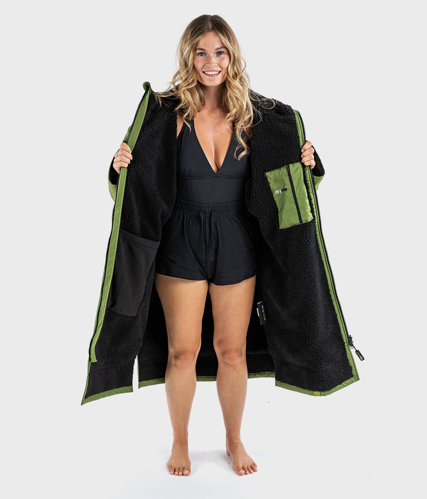 Dryrobe Advance Long Sleeve - Dark Green/Black