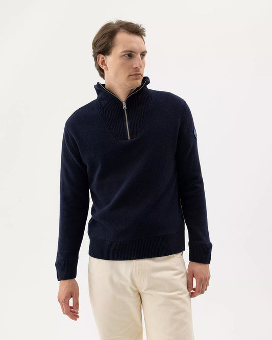 Holebrook Bosse T-Neck Windproof - Navy