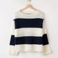 Holebrook Cajsa Sweater - Off White/Navy